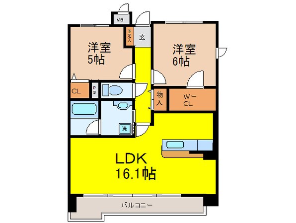 Ｋ　ＦＬＡＴの物件間取画像